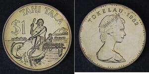 TOKELAU ISLANDS 1 Tala 1982 - Copper/Nickel - Elizabeth II. - aUNC - 1254