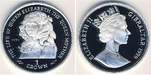1 Krone Gibilterra Argento 