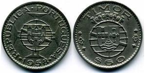 60 Centavo Portugal / Timor oriental (1702 - 1975) Cuivre/Zinc 