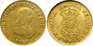 2 Escudo Viceroyalty of New Granada (1717 - 1819) Gold Charles III of Spain (1716 -1788)
