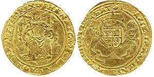 1/2 Sovereign Reino de Inglaterra (927-1649,1660-1707) Oro Enrique VIII (1491 - 1547)