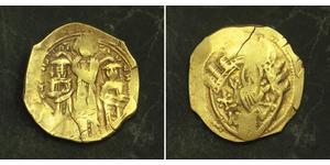  
 
  
 1295, Byzantine Empire, Andronicus II w. Michael IX. Gold Hyperpyron Coin. 4.43gm! 
  
 Mint Period: 1295-1320 Emperor: John II Comnenus  Mint Place: Thessalonica (Greece!)  Denomination: ...