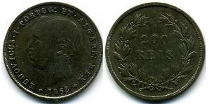 200 Reis 葡萄牙王國 (1139 - 1910) 銀 