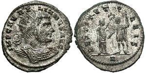 1 Antoninien Empire romain (27BC-395) Argent/Cuivre Aurélien (215-275)