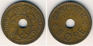 5 Ore Danemark Bronze Christian X de Danemark (1870 - 1947)