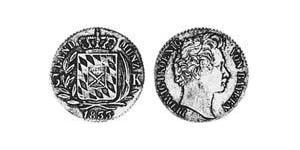 3 Kreuzer Regno di Baviera (1806 - 1918) Argento Ludovico I di Baviera (re)(1786 – 1868)