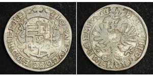  
 1637, Oldenburg (County), Anthony Gunther. Silver 2/3 Thaler (Gulden/Florin) Coin. VF+  Condition: VF+  Mint Period: 1603-1667  Reference: Davenport 714, KM-.   Denomination: 2/3 Thaler (28 St ...