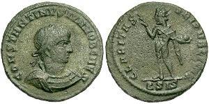 1 Follis /  AE3 Impero romano (27BC-395) Bronzo Costanzo II (317 - 361)