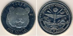 5 Dollaro Isole Marshall Rame/Nichel 