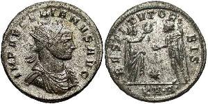 1 Antoninien Empire romain (27BC-395) Argent/Cuivre Aurélien (215-275)