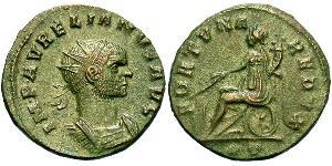 1 Antoninian Römische Kaiserzeit (27BC-395) Silber/Kupfer Aurelian (215-275)