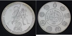 10 Euro Portugal Plata 