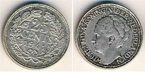 25 Cent 荷兰王国 銀 威廉明娜 (荷兰)