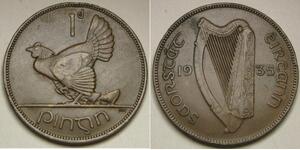 IRELAND 1 Penny 1935 - Bronze - XF - 2836 *