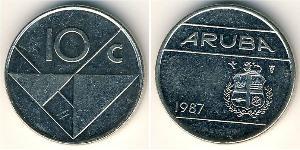 10 Cent Aruba Níquel/Cobre 