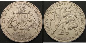 DOMINICA 4 Dollars 1970 - FAO - UNC - 3246 