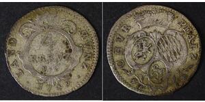 PFALZ-ELECTORAL PFALZ 4 Kreuzer 1749 FO - Billon - Karl Theodor - 467