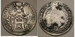 AUSTRIA 5 Kreuzer 1765 G - Silver - Maria Theresa - VF- - 3316 *