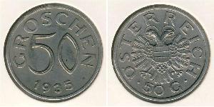 50 Грош Federal State of Austria (1934-1938) Никель/Медь 