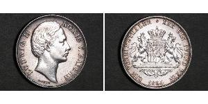 1 Thaler Reino de Baviera (1806 - 1918) Plata Luis II de Baviera(1845 – 1886)