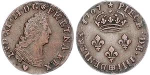 Frankreich. Ludwig XIV. 1643-1715. Quatre deniers de Strasbourg 1704 BB. Gadoury 83. Sehr schön - vorzüglich