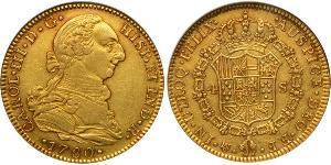 4 Escudo Spanish Mexico  / Kingdom of New Spain (1519 - 1821) Gold Charles III of Spain (1716 -1788)