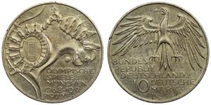 10 Марка ФРН (1949-1990) Срібло 