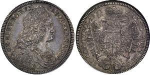 1/2 Thaler Monarchia asburgica (1526-1804) Argento Carlo VI del Sacro Romano Impero (1685-1740)