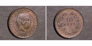 10 Reis 葡萄牙王國 (1139 - 1910) 镍/銅 卡洛斯一世 (葡萄牙)