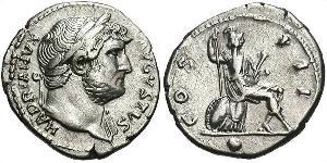 1 Денарій Римська імперія (27BC-395) Срібло Адріан (76 - 138) 