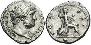 1 Denario Imperio romano (27BC-395) Plata Adriano  (76 - 138) 