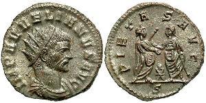1 Антониниан Римская империя (27BC-395) Серебро/Медь Аврелиан (215-275)
