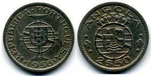 2,5 Escudo Portuguese Angola (1575-1975) / Portugal Copper/Nickel 