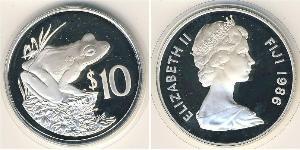 10 Доллар Фиджи Серебро 