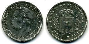 1/2 Rupee Portuguese India (1510-1961) Silver 