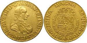 8 Escudo Spanish Mexico  / Kingdom of New Spain (1519 - 1821) Gold Charles III of Spain (1716 -1788)