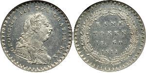 18 Penny Vereinigtes Königreich von Großbritannien und Irland (1801-1922) Silber Georg III (1738-1820)