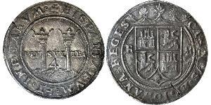 4 Реал Нова Іспанія (1519 - 1821) Срібло Карл V імператор Священної Римської імперії (1500-1558)