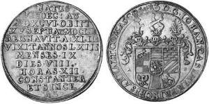 1 Thaler Anhalt-Dessau (1603 -1863) / Anhalt (1806 - 1918) Plata John Casimir, Prince of Anhalt-Dessau (1596 – 1660)