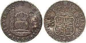 8 Real Mosambik Silber Karl III. von Spanien (1716 -1788)