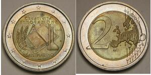 SAN MARINO 2 Euro 2009 R - Bi Metallic - Creativity and Innovation - UNC - 2511*