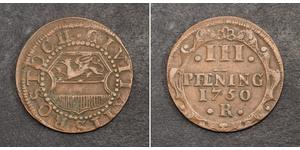 3 Pfennig Allemagne Cuivre 