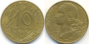 10 Centime Quinta Repubblica francese (1958 - ) Ottone 