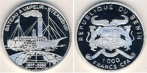 1000 Franc Benin Silver 