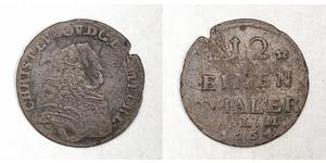 1/12 Thaler Duchy of Mecklenburg-Schwerin (1352-1918) Billon 