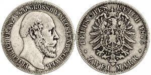 2 Mark Mecklenburg-Schwerin (1352-1918) Silber Friedrich Franz II. (Mecklenburg)