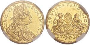 1 Ducat Augsburg (1276 - 1803) Gold Karl VI, Römisch-deutscher Kaiser (1685-1740)