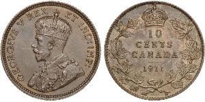 10 Cent Canada Argento Giorgio V (1865-1936)