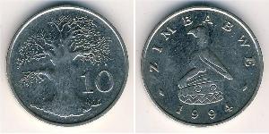 10 Cent Zimbabue (1980 - ) Níquel/Cobre 
