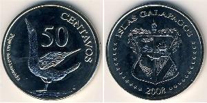 50 Centavo Galápagos Rame/Nichel 